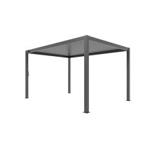 Pergola manuelle bioclimatique alu Gaillard 4x4m 44N anthracite