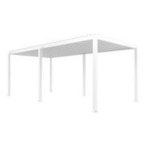 Pergola manuelle bioclimatique alu Gaillard 6x4m 46B blanche