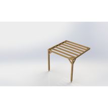 Pergola adossée autoclave Cl4 3x3m avec ventelles