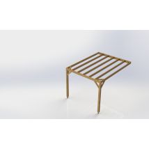 Pergola adossée autoclave Cl4 3x4m avec ventelles