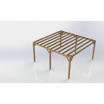 Pergola autoportante autoclave Cl4 5x5m avec ventelles