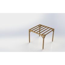 Pergola autoportante autoclave Cl4 3x3m avec ventelles