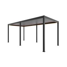 Pergola motorisée bioclimatique alu Windsor 6x4m 46N anthracite