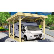 Carport EVASION1 camping car - 36.5m² couvert - Surface intérieure m² - Bois brut - Toit plat - - - - Touschalets - Bois brut - Surface