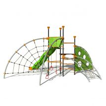 Structure De Jeux Trigano - Evo Costo - 10 Enfants - Inclus Toile D'adresse, Anneaux Infernaux, Araignée, Pont De Singe - Fabrication Française -