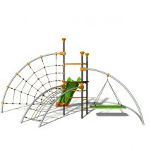 Structure De Jeux Trigano - Evo Zeny - 8 Enfants - Inclus Tapis Volant, Araignée, Pont De Singe - Fabrication Française - Garantie 10 Ans - Aleo By