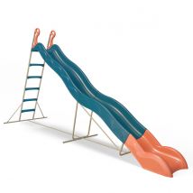 Toboggan Valou Bleu 3,80 M, 3-12 Ans - Fabrication Française - Garantie 10 Ans - Aleo By Trigano