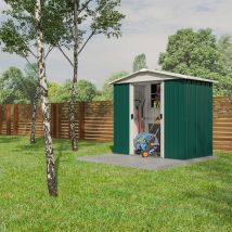 Abri De Jardin En Métal - Couleur Vert Ral6005 - Surface Totale 2,77 M² - Garantie 15 Ans - Fabrication Européenne - Yardmaster - Trigano)