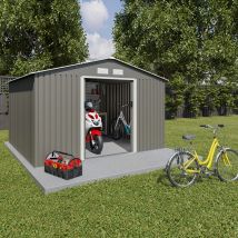 Abri De Jardin En Métal - Couleur Gris Châtaigne Ral7039 - Surface Totale 9,66 M² - Garantie 5 Ans - Trigano - Trigano