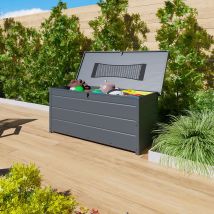 Coffre de jardin résine anthracite 465 l - Trigano
