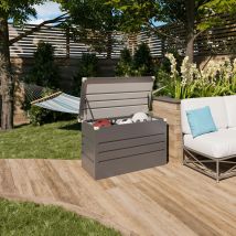 Coffre de jardin métal anthracite 300 l - Trigano