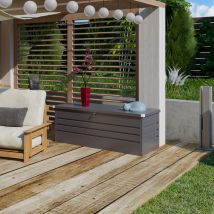 Coffre de jardin métal anthracite 700 l - Trigano