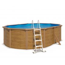 Piscine Hors Sol Acier Ovale - Groupe De Filtration 4m³/h - Profondeur 106 Cm - Garantie 2 Ans - Trigano