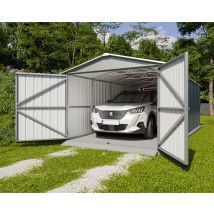 Garage En Métal - Gris - Fabrication Européenne - Dimensions 2,57 X 1,76 M - Garantie 15 Ans - Yardmaster - Trigano