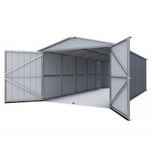 Garage En Métal - Gris - Fabrication Européenne - Dimensions 2,57 X 1,76 M - Garantie 15 Ans - Yardmaster - Trigano