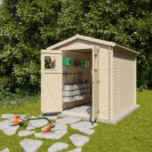 Abri De Jardin En Bois - Couleur Bois Brut - Surface Totale 5,53 M² - Garantie 2 Ans - Fabrication Européenne - Kover - Trigano)