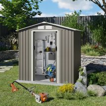 Abri De Jardin En Métal - Couleur Gris Châtaigne Ral7039 - Surface Totale 2,43 M² - Garantie 5 Ans - Trigano - Trigano