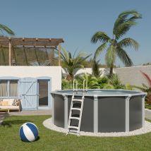 Piscine Hors Sol Acier Ronde - Groupe De Filtration 6m³/h Avec Préfiltre - Profondeur 120 Cm - Garantie - Trigano
