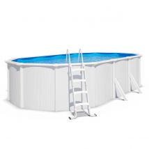 Piscine Hors Sol Acier Ovale - Groupe De Filtration 6m³/h Avec Préfiltre - Profondeur 120 Cm - Garantie 2 Ans - Trigano