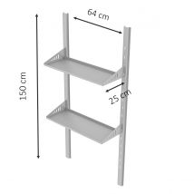 Lot de 2 etagères pour armoire de jardin en métal perry - Trigano