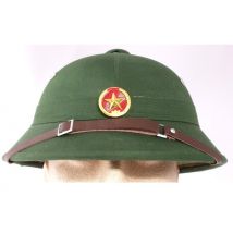 Vietcong Tropenhelm mit Abzeichen grün