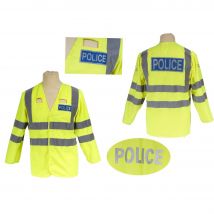 Police Warnjacke gelb Klettverschluss gebraucht M