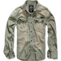 Langarm Hemd Denimshirt Hardee grau Restposten S
