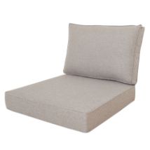 Loungekussenset Carré 60x70cm met rug 60x40cm   Lisboa Taupe (waterafstotend)
