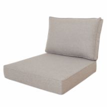 Loungekussenset Carré 60x60cm met rug 60x40cm   Lisboa Taupe (waterafstotend)