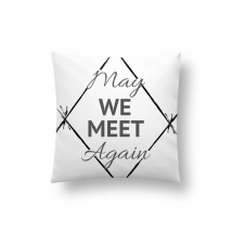 Coussin - May We Meet Again - Blanc - Polyester - Taille 45 x 45 cm