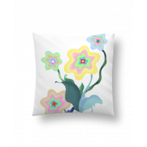 Coussin - Flower - Blanc - Polyester - Taille 45 x 45 cm
