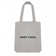 Tote Bag - Papy Cool Pour Femme - Gris Chiné - Coton et Polyester - Taille Unique