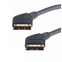 10m Scart Lead Gold Plated Fully Shielded Mini Coax 21 Pin Fully Wired