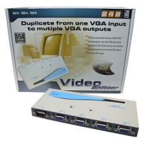 VGA Splitter 4 Port Connect a PC to 4 Monitors VSA14