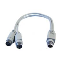 0.25m PS/2 1x M to 2x F Splitter Cable