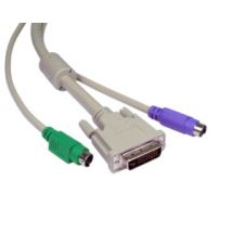 5m 2x M-M PS/2 & 1x DVI M-M KVM Cable