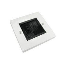 Brush Faceplate Single Gang Black