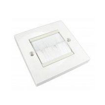 Brush Faceplate Single Gang White