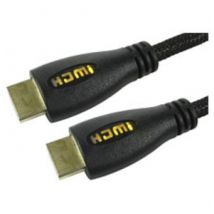 1m HDMI Cable with Yellow LED Illuminated Connectors