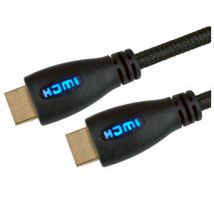 Light Up HDMI Cable 1m Blue - 1080p 4k 3D ARC