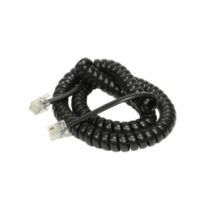 2m Coiled Handset Cord - Black