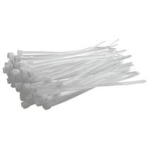 300mm x 4.8mm White Cable Tie - 100 Pack