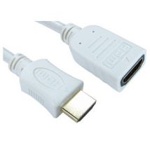 0.5m White HDMI Extension Lead HDMI Male to Female