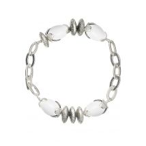 Damenarmband :birds white/silver
