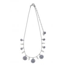 Damenkette :flower mix blue/silver