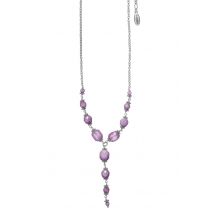 Damenkette :locket purple/silver