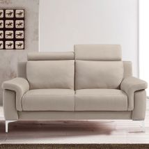 Canapé relaxation électrique - ALVAR Canapé Tissu Micronabuck ou cuir Relaxation Electrique