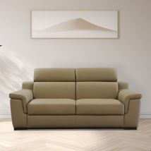 Canapé convertible - ARONA convertible matelas 18cm Tissu Micronabuck ou 100% Cuir