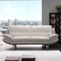 Canapé - NASHIK 100% Cuir ou Microfibre Bicolore