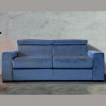 Canapé convertible - NUAGE convertible matelas 20cm Tissu micronabuck ou 100% Cuir